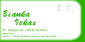 bianka vekas business card