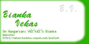 bianka vekas business card